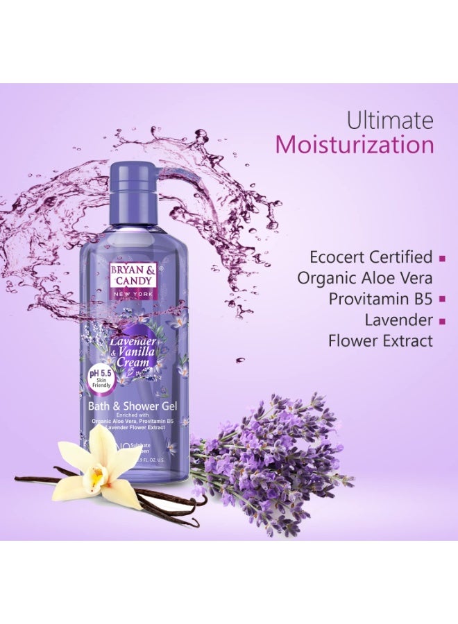 BRYAN  CANDY Bryan & Candy Lavender & Vanilla Cream Shower Gel with Aloe Vera. Gentle, Moisturizing Body Wash for Soft, Supple Skin (Lavender & Vanilla Cream Shower Gel, 500ml) - Image 4