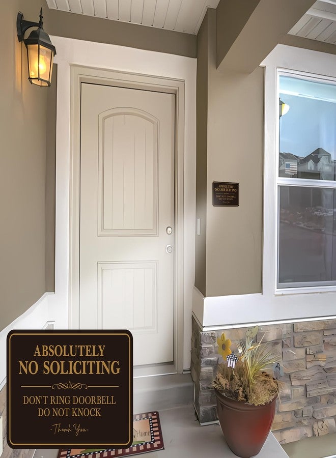 LUHIMO 2PCS No Soliciting Sign for Front Door，Self-Adhesive Elegant Do Not Knock or Ring Doorbell No Soliciting Sticker for Home, No Solicitors Sign for Doorbell, House Door, Home, Office - Image 5