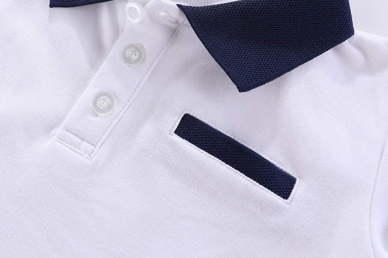Mud Kingdom Toddler Girl Polo Shirts White 3T Plain - Image 3