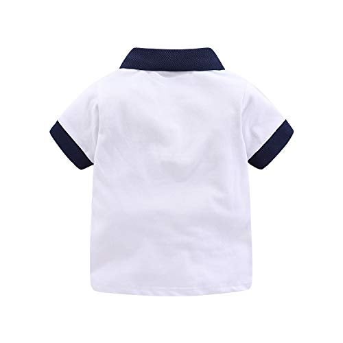Mud Kingdom Toddler Girl Polo Shirts White 3T Plain - Image 2