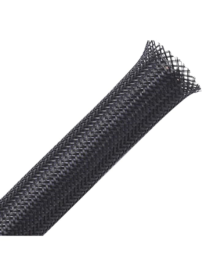 promass Braided Cable Sleeve (16.4ft - 1 inch)[5 meter - 25mm] Cord Protector Wire Loom Tubing Cable Sleeve Split Sleeving for USB Audio Video Power Cord – Protect Animals from Chewing Cords- Black - Image 1