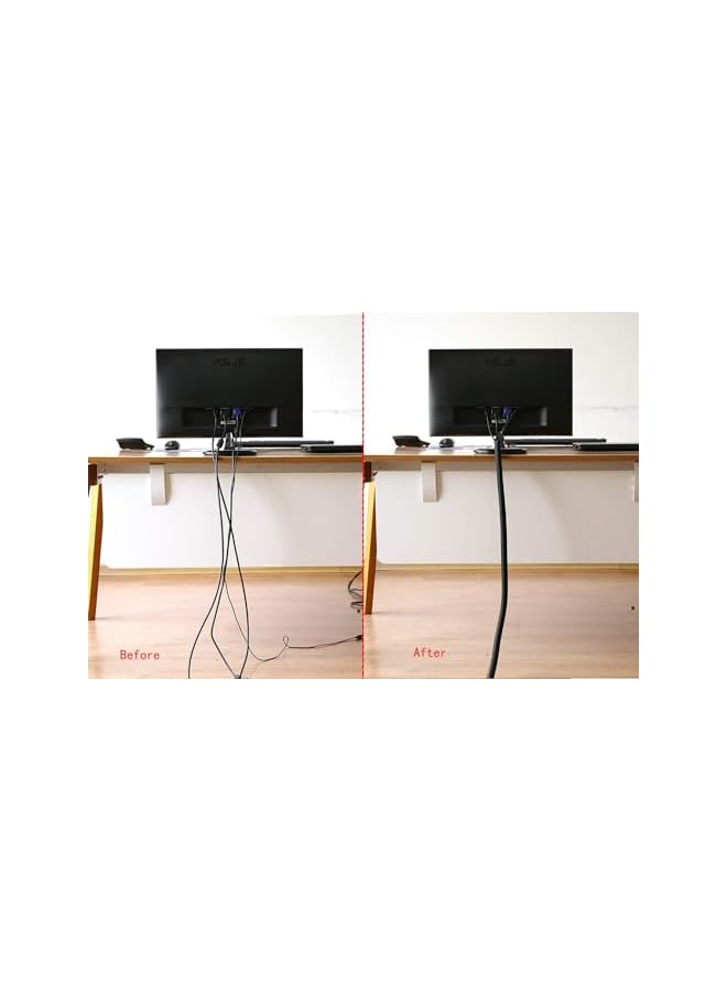 promass Braided Cable Sleeve (16.4ft - 1 inch)[5 meter - 25mm] Cord Protector Wire Loom Tubing Cable Sleeve Split Sleeving for USB Audio Video Power Cord – Protect Animals from Chewing Cords- Black - Image 5