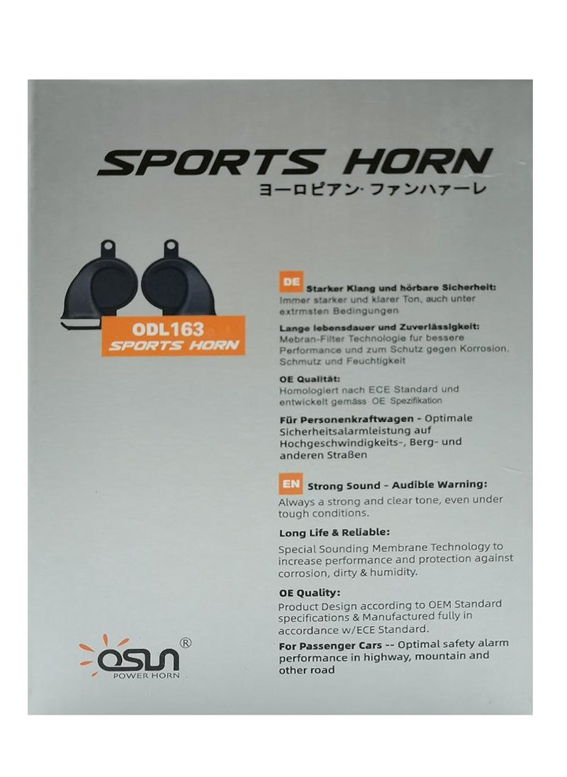OSN - OSN Car Horn 12V 72W 110dB Strong Sound Two Tone 400Hz/500Hz OE Quality Power Sports Horn Compact Plus ODL163 - Image 1