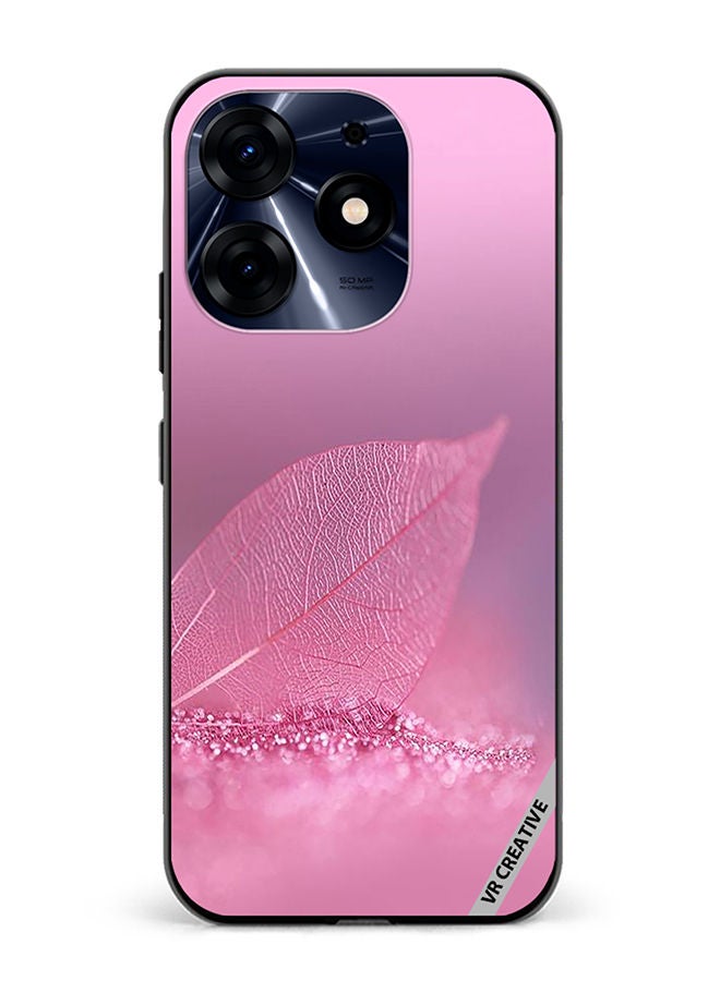 VR CREATIVE Protective Case Cover For Tecno Spark 10 Pro Pink Leaf Design Multicolour - Image 1