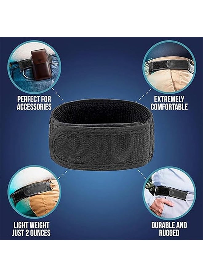 2 Pcs No Buckle Belt,Lazy Adjustable Belt,Adjustable Invisible Side Belts,No Buckle Belts For Men For Walking,Work,Home,Traveling,Jeans Pants,Convenience Belts(Black) - Image 3