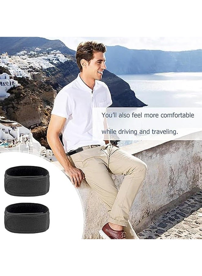 2 Pcs No Buckle Belt,Lazy Adjustable Belt,Adjustable Invisible Side Belts,No Buckle Belts For Men For Walking,Work,Home,Traveling,Jeans Pants,Convenience Belts(Black) - Image 5