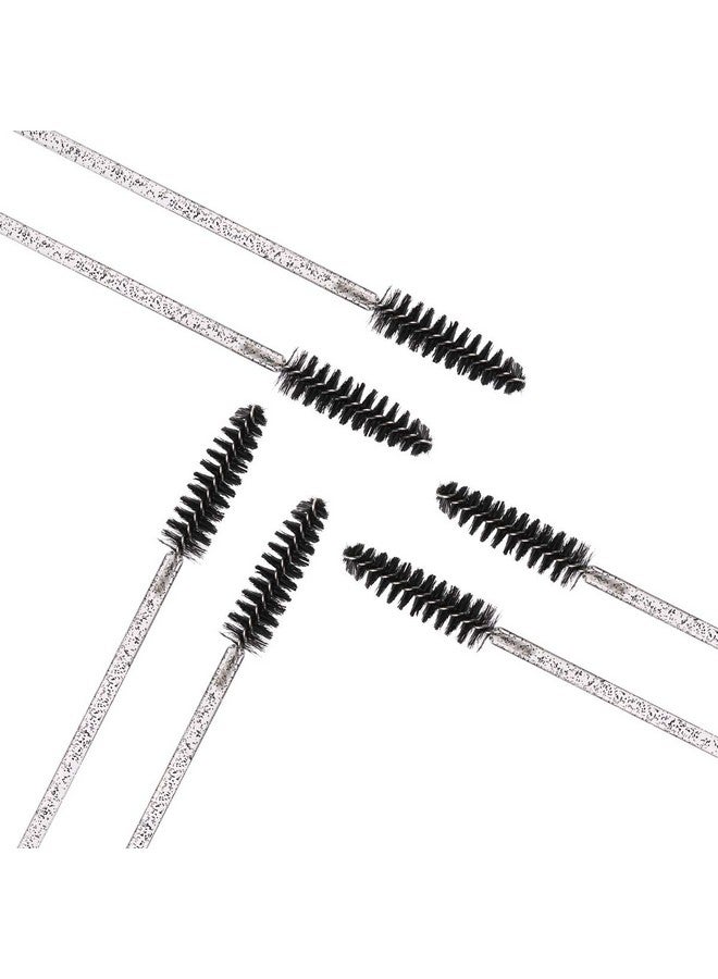 Elisel 100 Pcs Disposable Mascara Brushes Crystal Eyelash Brushes Mascara Wands Applicator Eyelash Extensions Makeup Tools Eyebrow Brush (Black) - Image 3