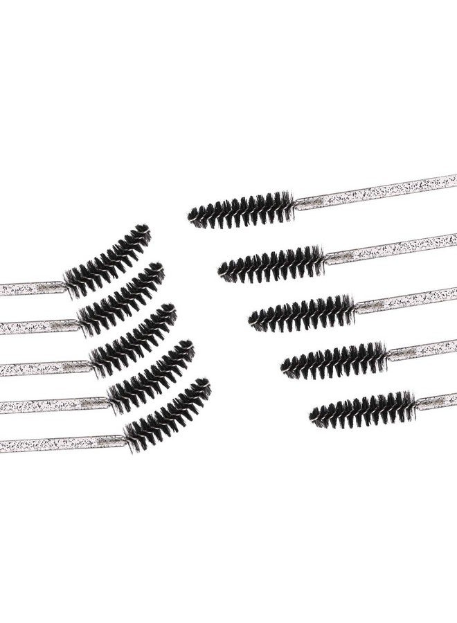 Elisel 100 Pcs Disposable Mascara Brushes Crystal Eyelash Brushes Mascara Wands Applicator Eyelash Extensions Makeup Tools Eyebrow Brush (Black) - Image 2