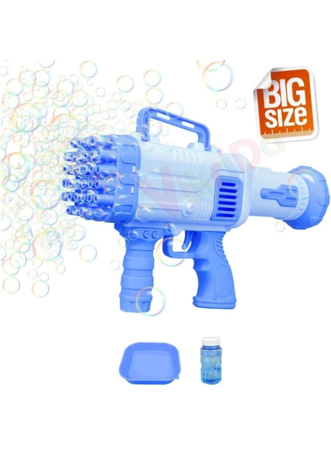 DAT Electric 32-Hole Bubble Gun Machine for Kids – Rocket-Style Bubble Blower Toy with High Output – Battery Operated Bubble Maker with Tray – Ideal for Outdoor Play, Parties & Gifts - Image 1