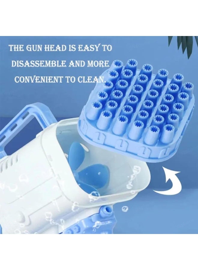 DAT Electric 32-Hole Bubble Gun Machine for Kids – Rocket-Style Bubble Blower Toy with High Output – Battery Operated Bubble Maker with Tray – Ideal for Outdoor Play, Parties & Gifts - Image 3