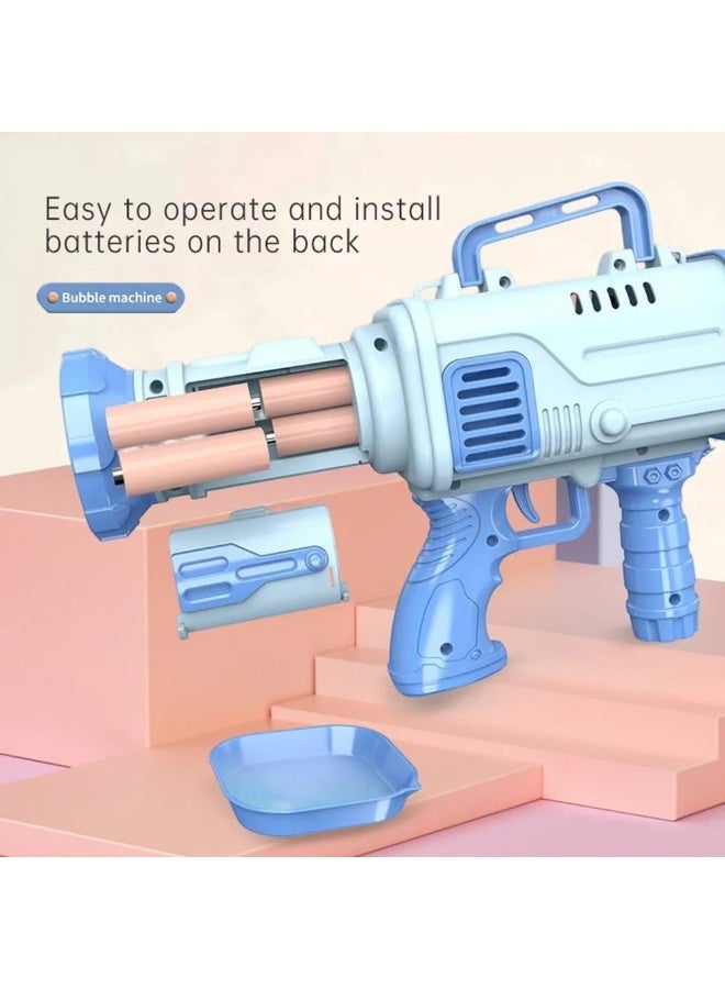 DAT Electric 32-Hole Bubble Gun Machine for Kids – Rocket-Style Bubble Blower Toy with High Output – Battery Operated Bubble Maker with Tray – Ideal for Outdoor Play, Parties & Gifts - Image 2