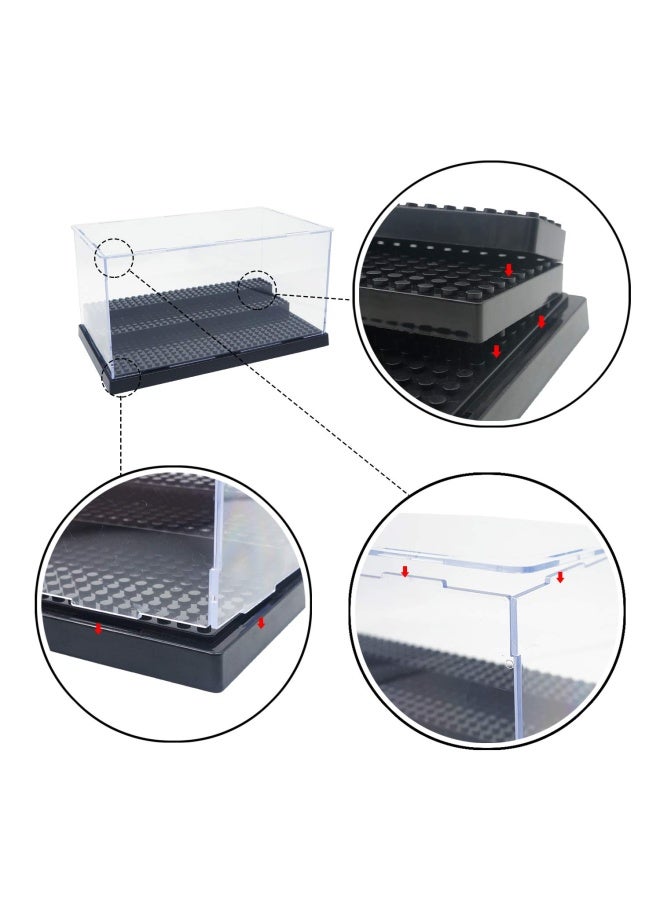 X XINÂ·SHI Display Case for Minifigure Action Figures Blocks Display Box Storage for Lego Minifigures Fit for Lego LoversBlack  - Image 3