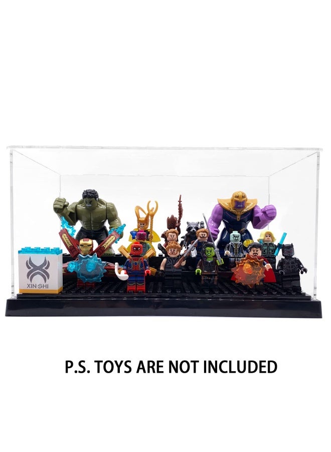 X XINÂ·SHI Display Case for Minifigure Action Figures Blocks Display Box Storage for Lego Minifigures Fit for Lego LoversBlack  - Image 4