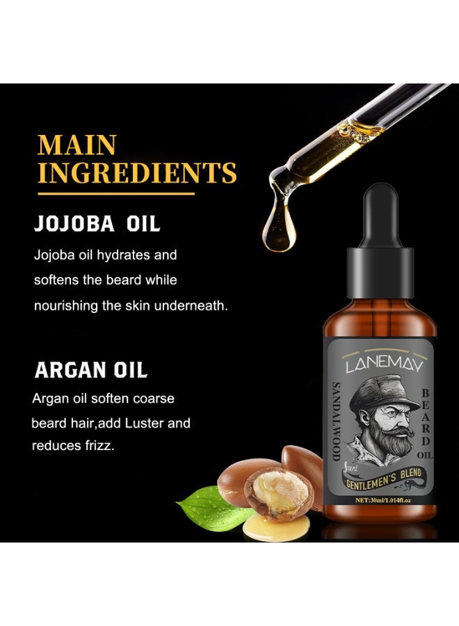 LANEMAY Beard Growth Oil, Beard Oil For Men Growth, Make The Beard More Full, Thick And Smooth, Strengthens And Moisturizes Beard 30ml - Image 3