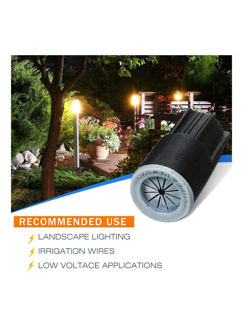 سيوسي موصلات سلكية مقاومة للماء من SYOSI ، 100 قطعة من صواميل الأسلاك المقاومة للماء ، غطاء الشحوم ، موصلات الأسلاك الكهربائية الخارجية ، صامولة سلكية لإضاءة المناظر الطبيعية الخارجية - Image 3