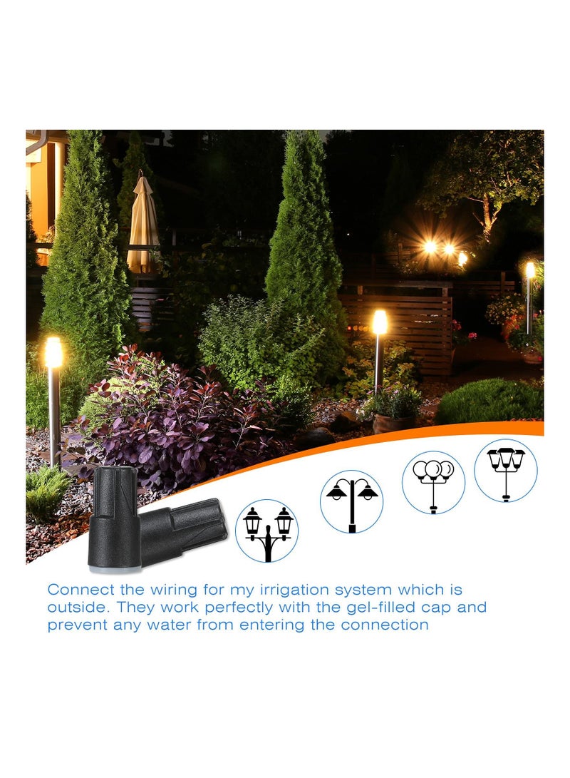 سيوسي موصلات سلكية مقاومة للماء من SYOSI ، 100 قطعة من صواميل الأسلاك المقاومة للماء ، غطاء الشحوم ، موصلات الأسلاك الكهربائية الخارجية ، صامولة سلكية لإضاءة المناظر الطبيعية الخارجية - Image 5