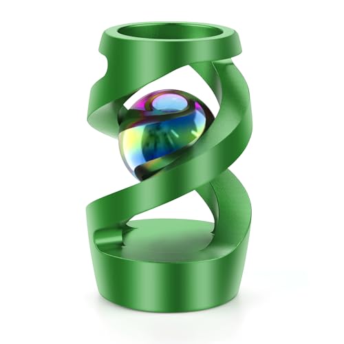 Apqdw Kinetic Spinning Fidget Toy Kinetic Desk Toy Ball Metal Desk Fidget Toys for Office for Adults Green - Image 1