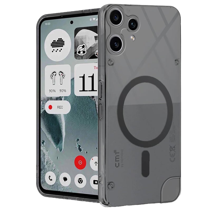 SHINESTAR Shockproof Ultra-Hybrid Back Case Cover for CMF by Nothing Phone 2 Pro 5G | Crystal Clear Transparent Case | MagSafe Compatible Back Cover for CMF by Nothing Phone 2 Pro 5G -Black - Image 5