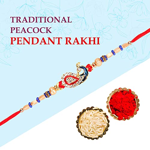 Relish Analog Watch, Rakhi, Roli Chawal and Wishing Card Gift for Brother | Rakhi for Brother with Gift Combo Set Brother Rakhi Gift Set - Image 4