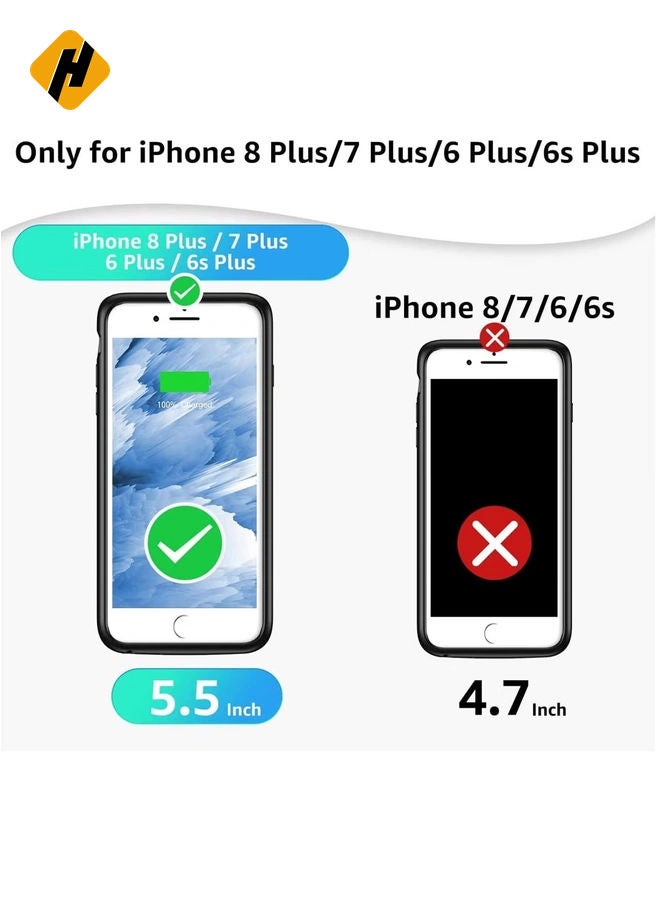 HuHa Battery Case for iPhone 6s Plus/6 Plus/7 Plus/8 Plus,4000mAh Portable Charging Case External Battery Pack - Image 4
