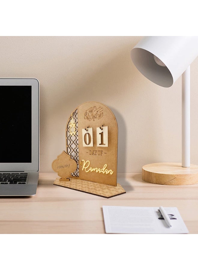 تشيلور تقويم رمضان ٢٠٢٦ الخشبي لأيام العد التنازلي، ديكورات منزلية لمدة ٣٠ يومًا، ديكورات عيد اصنعها بنفسك لحفلات رمضان، هدايا رمضان للأطفال، ديكورات حرفية وديكورات العيد. - Image 5