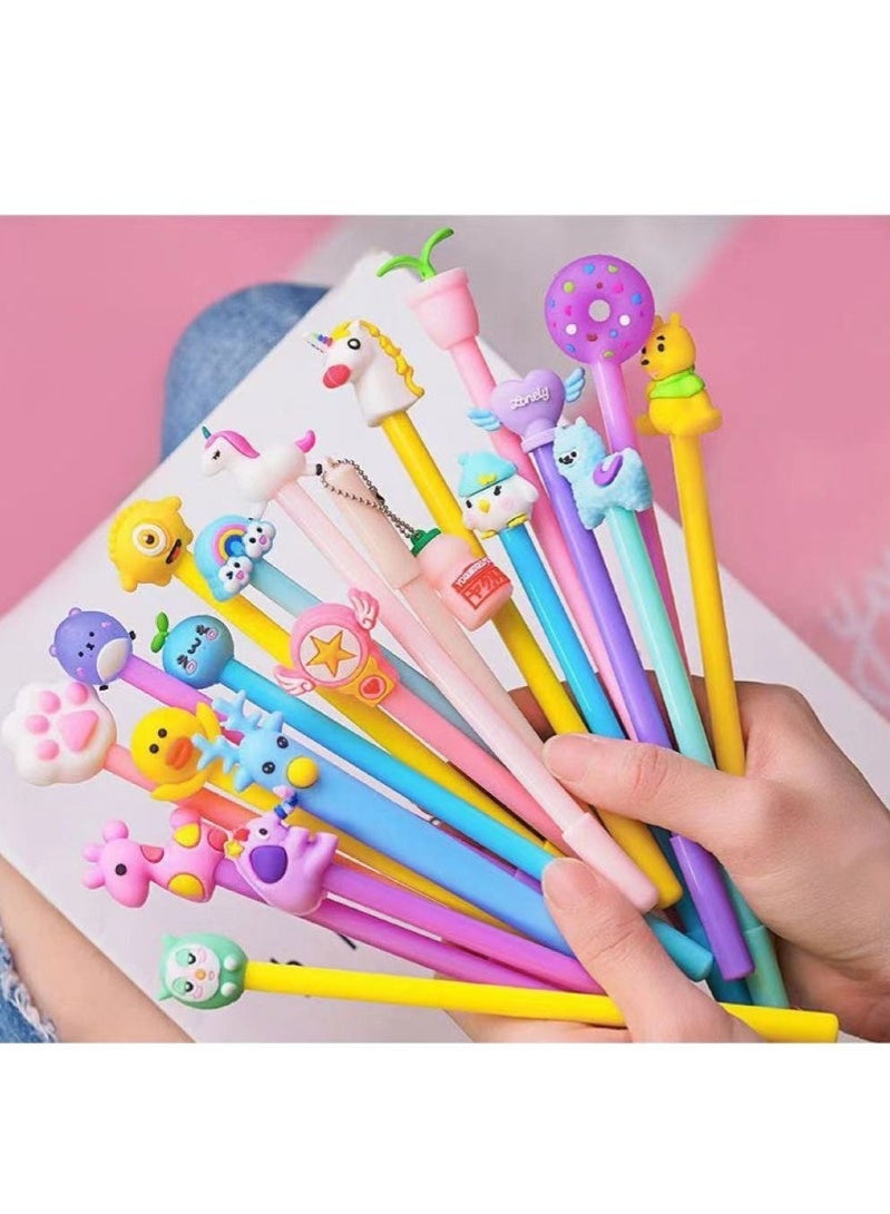 عام 20 قطعة قلم جل حبر أسود قلم وحيد القرن - Image 3