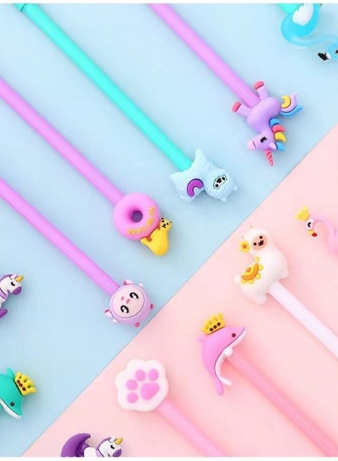 عام 20 قطعة قلم جل حبر أسود قلم وحيد القرن - Image 4