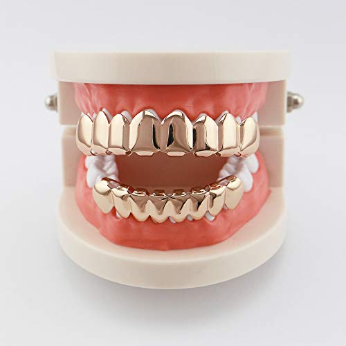 OOCC 18K Gold Plated Hip Hop Caps Custom Fit Top & Bottom Grillz Set Teeth Grills Mouth - Image 4