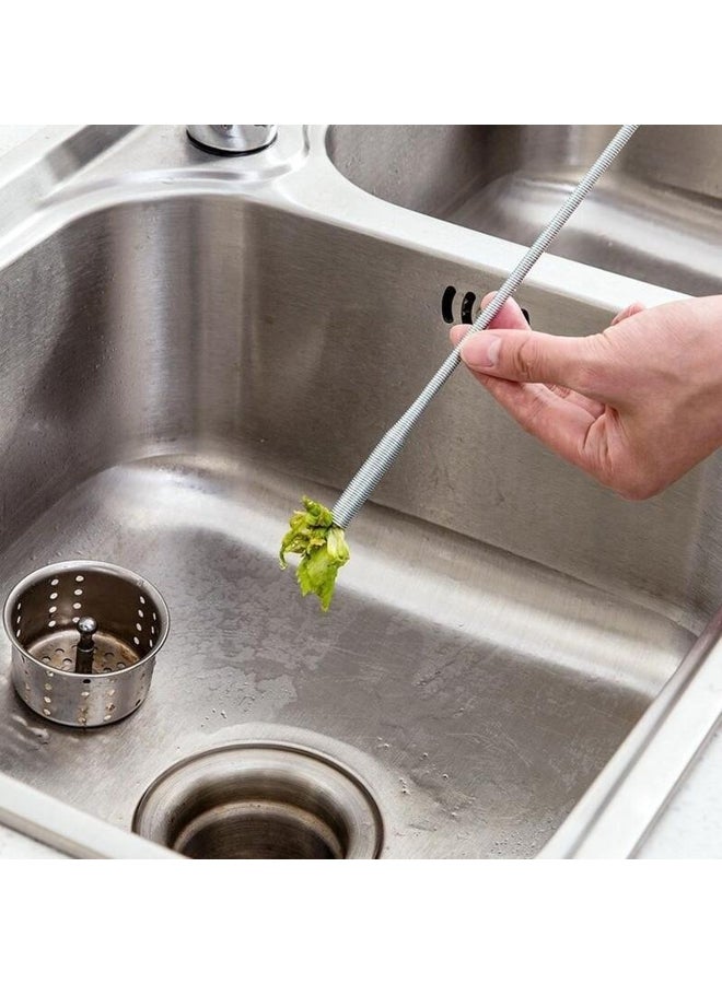 60cm Drain Cleaner Plumbers Snake Spring Pipe Unblocker Tool Dredge Tools Sink Sewer Toilet Cleaner Bathroom Accessories  - Image 4