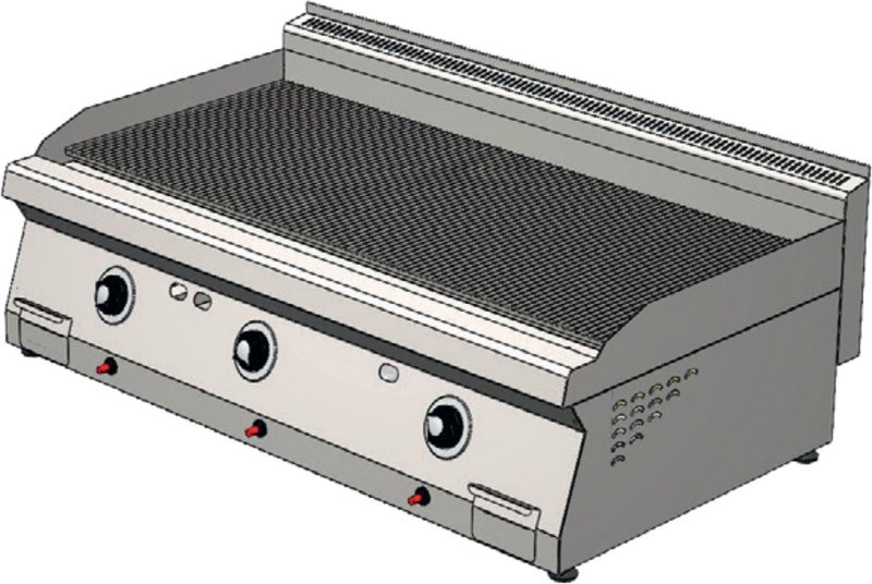 CSA Inox Karacasan Industrial 700 Series Counter Top LPG Cylinder Full Channel Grill 