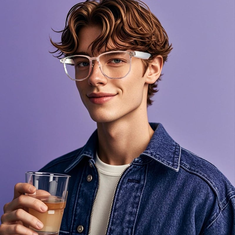 نظارات للنساء، عدسات تصفية الضوء الأزرق، مع مكبر الصوت مكافحة نظارات بلوتوثمكالمة واضحة فتح الأذن القيادة الصوتية، مؤتمرات الويب، البودكاست، الاستماع إلى الموسيقى (مكافحة الضوء الأزرق) - Image 5