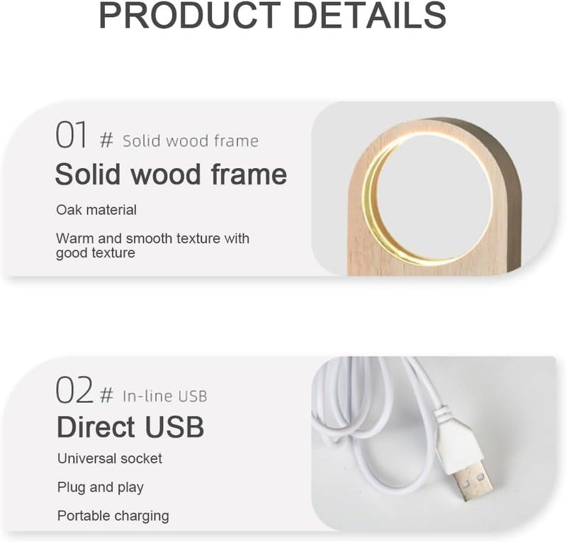 SHOPOGENIX Solar System Crystal Ball Night Light,Glass Ball Night LED Lamp with USB Powered 2.36 Inch Wooden Base Colorful Crystal Ball for Gifts Men,Women,Kids,Boys,Girls (Cube Heart Cloud) - Image 4