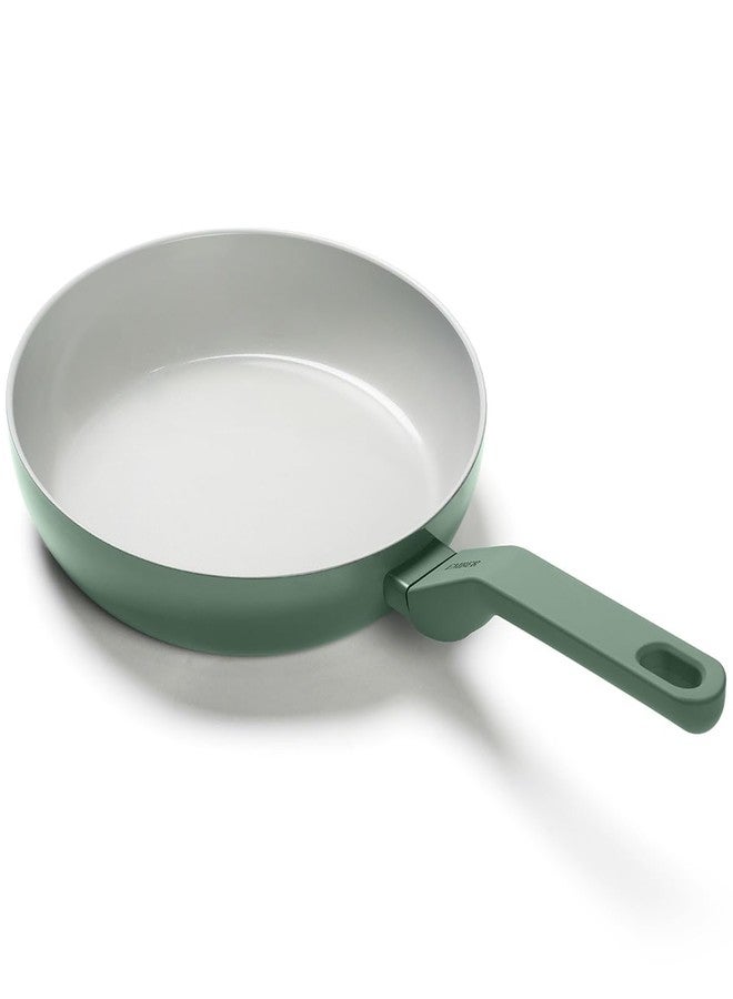 Ember Cookware Arcilla Ceramic Frying Pan 24cm | Non Stick Cookware | Non Toxic Pan | ISI Certified | Ceramic Fry Pan for Cooking | PFAS & PTFE Free | 5-Year Warranty | Green - Image 1