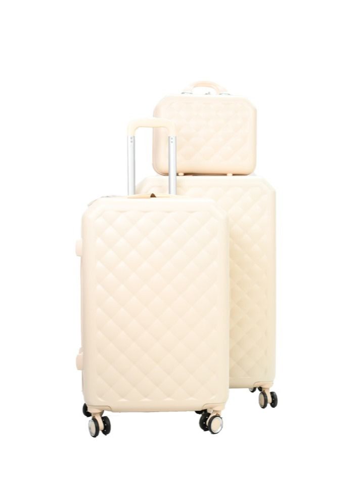 MORANO 4-Piece Luggage Trolley Bag Set Beige - Image 2