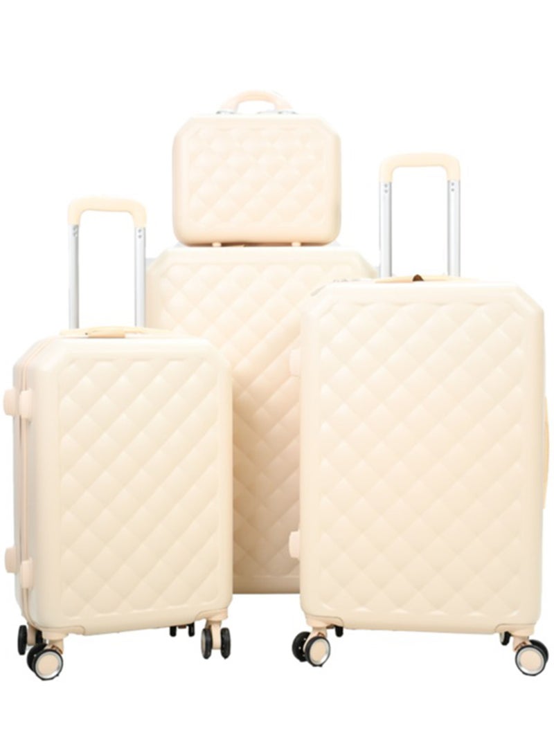 MORANO 4-Piece Luggage Trolley Bag Set Beige - Image 1