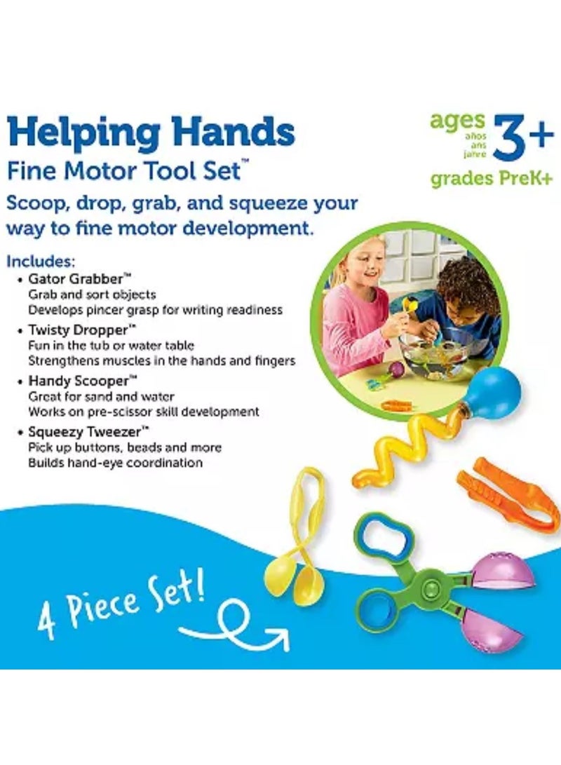 LEARNING RESOURSES Helping Hands Fine Motor Tool Set – 24 Piece Educational Toys for Toddlers & Preschoolers – Sensory, Grasping & Coordination Development Kit – Montessori-Inspired Classroom Activity  - Image 4