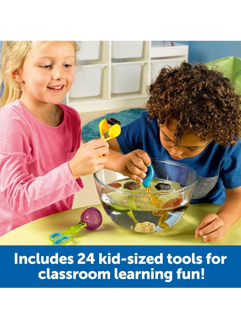 LEARNING RESOURSES Helping Hands Fine Motor Tool Set – 24 Piece Educational Toys for Toddlers & Preschoolers – Sensory, Grasping & Coordination Development Kit – Montessori-Inspired Classroom Activity  - Image 5