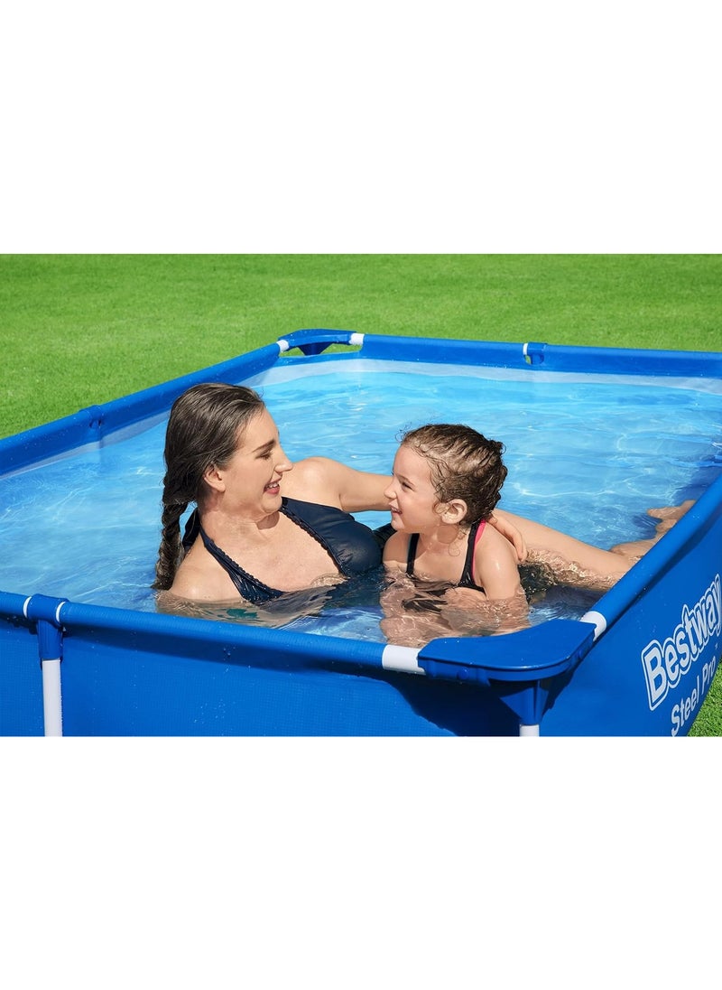 Bestway - 56401-Steel Pro Rectangular Frame Above Ground Swimming Pool 2.21mx1.50mx43cm, 1200L - Image 1