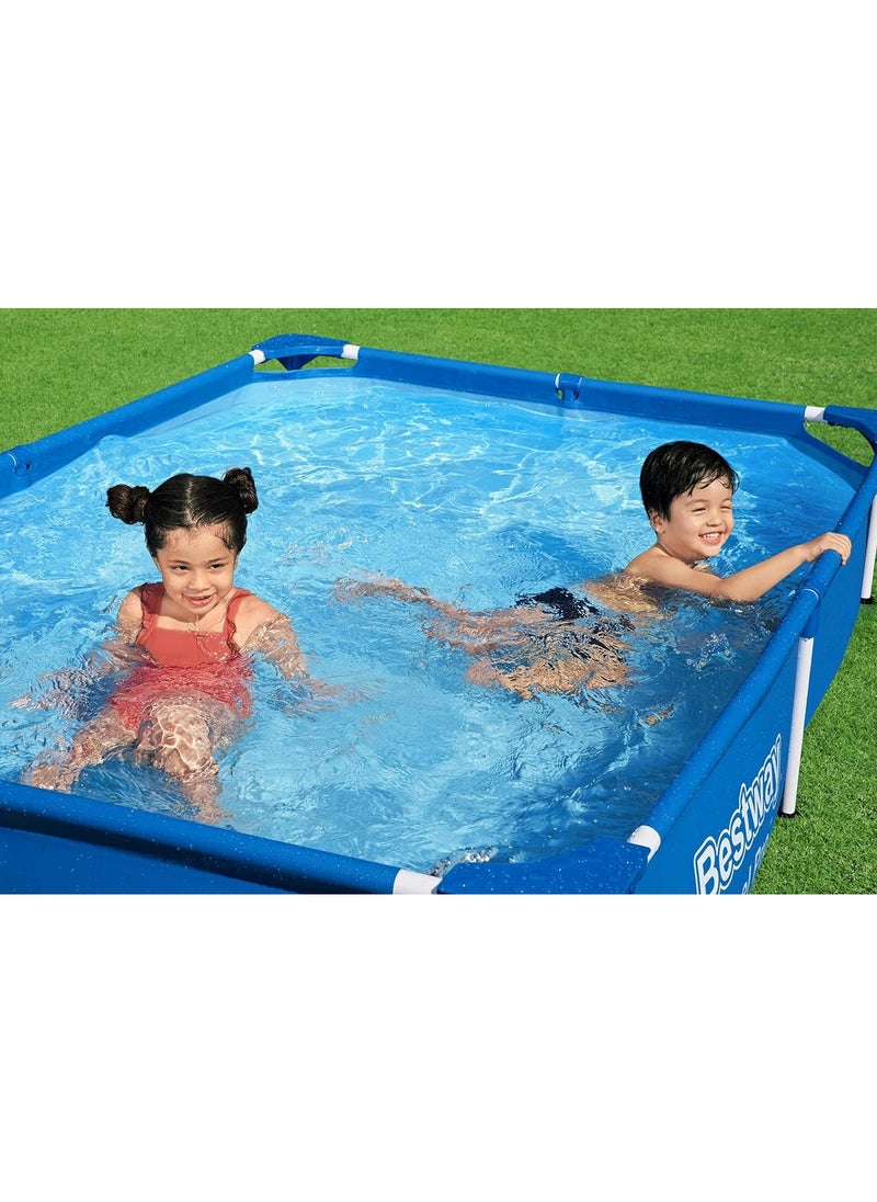 Bestway - 56401-Steel Pro Rectangular Frame Above Ground Swimming Pool 2.21mx1.50mx43cm, 1200L - Image 1