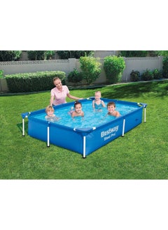 Bestway 56401-Steel Pro Rectangular Frame Above Ground Swimming Pool 2.21mx1.50mx43cm, 1200L  - Image 4