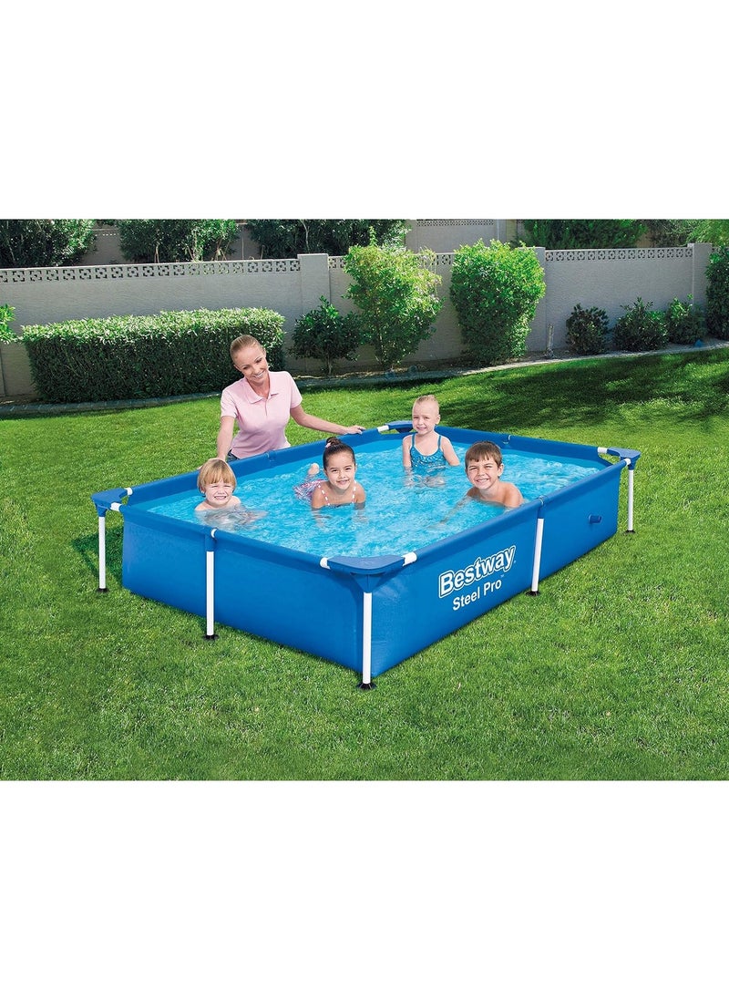 Bestway 56401-Steel Pro Rectangular Frame Above Ground Swimming Pool 2.21mx1.50mx43cm, 1200L  - Image 4