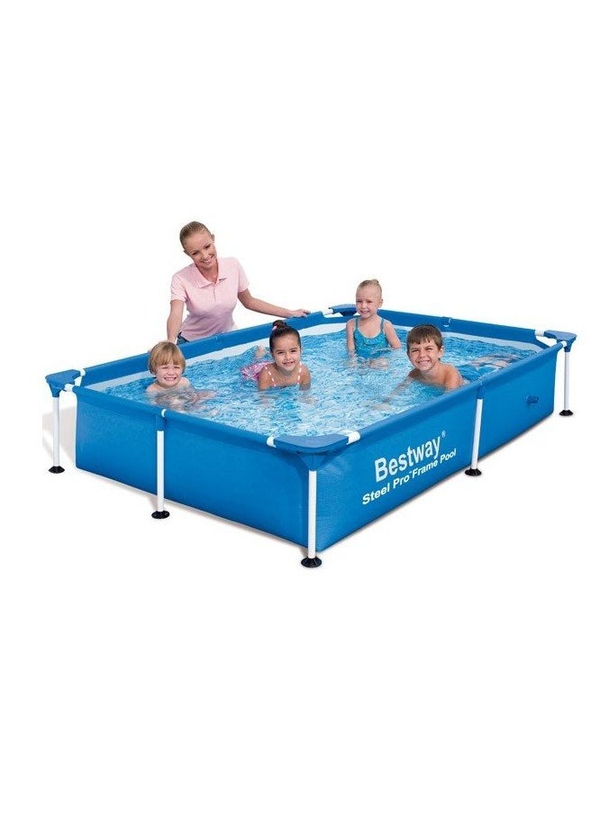 Bestway 56401-Steel Pro Rectangular Frame Above Ground Swimming Pool 2.21mx1.50mx43cm, 1200L  - Image 2