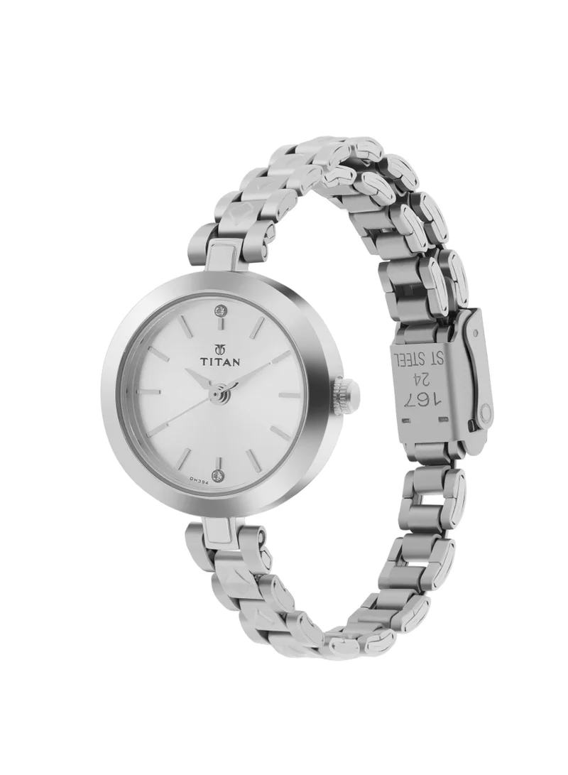 تيتان Titan Quartz Analog Siler Dial Stainless Steel Strap Watch for Women