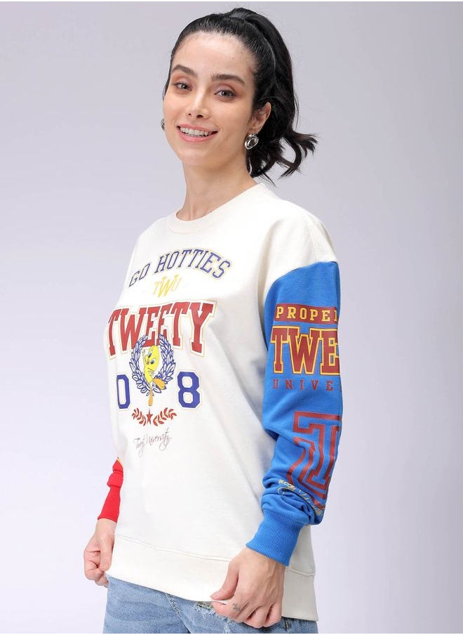 Freehand Women Boxy Fit Looney Tunes Oversized Sweatshirt  - Image 4