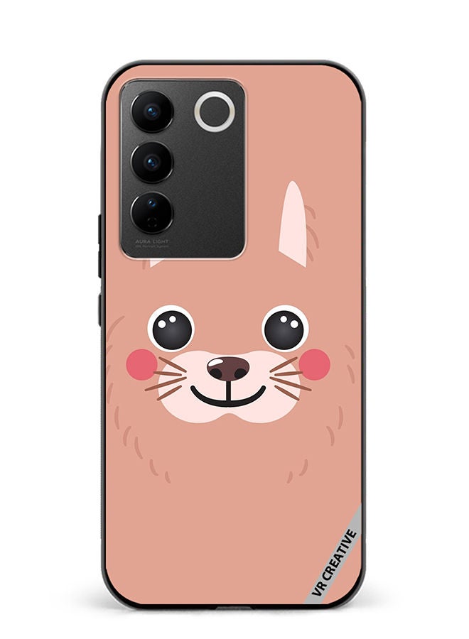 VR CREATIVE Protective Case Cover For Vivo V27e Lama Cartoon Face Design Multicolour - Image 1