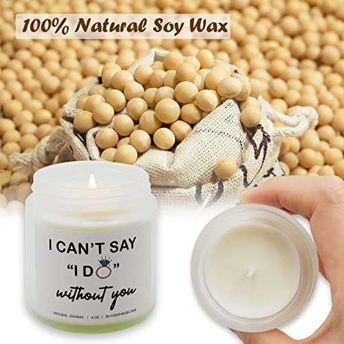 FYBW I Can't Say I Do Without You Lavender Scented Candles,Funny Bridesmaid Gifts Wedding Day,Engagement Gift for Boyfriend,Wife (4 OZ) - Image 4