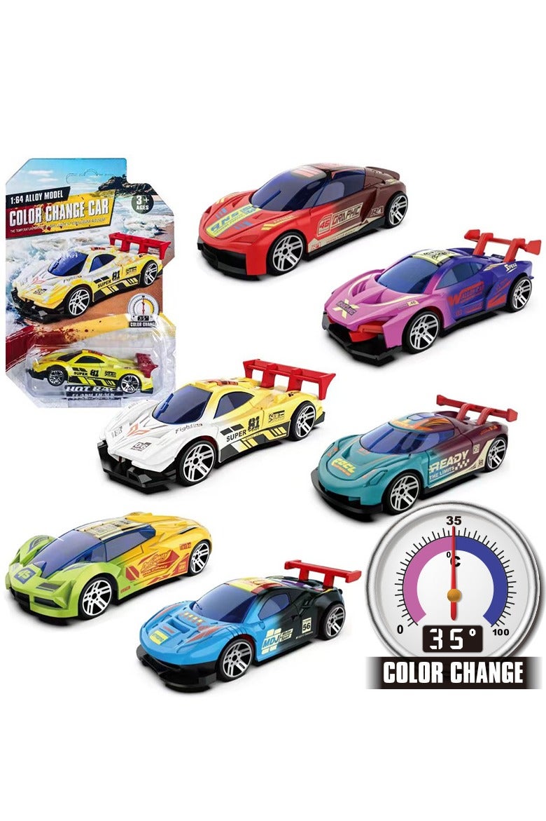 Alloy Car Model 1:64 Temperature Sensitive Color Change Racing Car Shock Resistant Sports after 35°C - Image 3