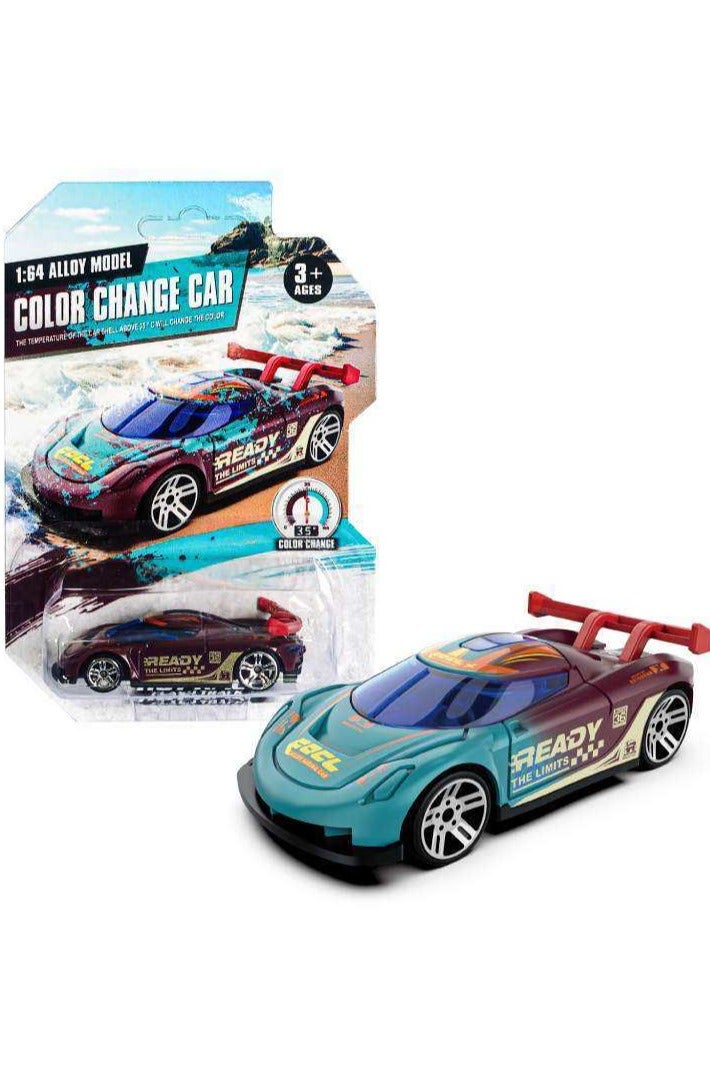 Alloy Car Model 1:64 Temperature Sensitive Color Change Racing Car Shock Resistant Sports after 35°C - Image 1