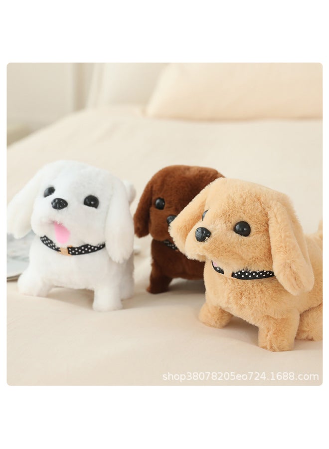 Electronic Pet Electric Dog Will Run Will Call Stall Toys Home Ornaments Animal Dolls Cross-border-Color:Black And Brown Golden Retriever-necklace-Specifications:Opp Bag  - Image 4