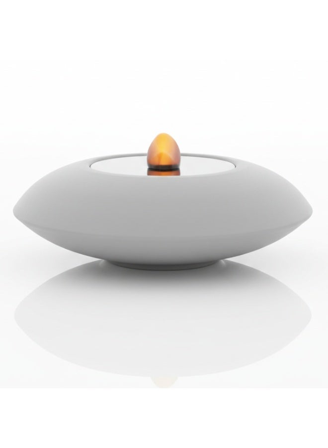 AKDC Metal LED Candle Light 15cm – White | Battery Operated (2 AA) - Image 1